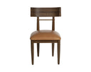 Chocolate Tan Leather Dining Chairs set of 2 Florian by Matho Sun, view 2