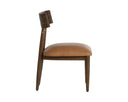 Chocolate Tan Leather Dining Chairs set of 2 Florian by Matho Sun, view 3