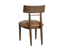 Chocolate Tan Leather Dining Chairs set of 2 Florian by Matho Sun, view 4