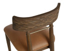 Chocolate Tan Leather Dining Chairs set of 2 Florian by Matho Sun, view 5