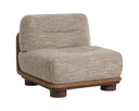 Holden Dusty Greige / Milliken Cognac Lounge Chair Tomo by Matho Sun