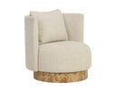 Santa Cruz Oatmeal Lounge Chair Fortis Swivel by Matho Sun