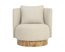Santa Cruz Oatmeal Lounge Chair Fortis Swivel by Matho Sun, view 2