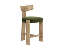 Rustic Oak Forest Green Counter Stool Horton by Matho Sun