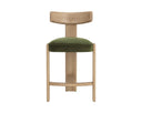 Rustic Oak Forest Green Counter Stool Horton by Matho Sun, view 2