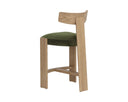 Rustic Oak Forest Green Counter Stool Horton by Matho Sun, view 4