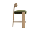 Rustic Oak Forest Green Counter Stool Horton by Matho Sun, view 3