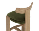 Rustic Oak Forest Green Counter Stool Horton by Matho Sun, view 5