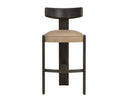 Dark Brown Sahara Sand Leather Barstool Horton by Matho Sun, view 2