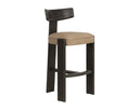 Dark Brown Sahara Sand Leather Barstool Horton by Matho Sun