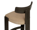 Dark Brown Sahara Sand Leather Barstool Horton by Matho Sun, view 5