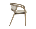 Greige Santa Cruz Oatmeal Dining Armchair Arco by Matho Sun, view 3
