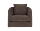 Rika Chocolate Lounge Chair Wexford Swivel by Matho Sun, view 2