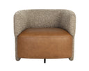Cognac Leather / Torched Meringue Lounge Chair Coppola by Matho Sun, view 2