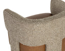 Cognac Leather / Torched Meringue Lounge Chair Coppola by Matho Sun, view 5