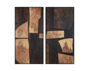 30" X 60" Black Floater Frame Abstract Rustic Nuance Ii by Matho Sun, view 2