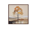 30" X 30" Brown Floater Frame Landscape Still September by Matho Sun
