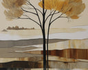 30" X 30" Brown Floater Frame Landscape Still September by Matho Sun, view 3
