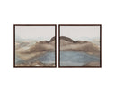 Brown Floater Frame Landscape Cordillera Ii 24" X 24" by Matho Sun, view 2