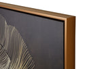 60" X 60" Satin Gold Floater Frame Landscape Moonflower by Matho Sun, view 2