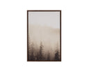 20" X 30" Brown Floater Frame Landscape Mistwood I by Matho Sun