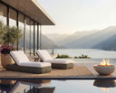 Grey Palazzo Cream Lounger Barcelona by Matho Sun, view 8