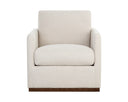 Effie Linen Lounge Chair Portman Swivel by Matho Sun, view 2