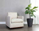 Effie Linen Lounge Chair Portman Swivel by Matho Sun, view 5