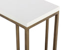 Antique Brass White End Table Sawyer by Matho Sun, view 6