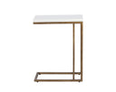 Antique Brass White End Table Sawyer by Matho Sun, view 4