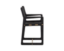 Carraway Black Leather Dining Armchair Enver by Matho Sun, view 3