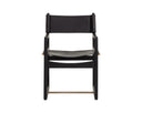 Carraway Black Leather Dining Armchair Enver by Matho Sun, view 2