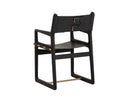 Carraway Black Leather Dining Armchair Enver by Matho Sun, view 4