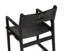Carraway Black Leather Dining Armchair Enver by Matho Sun, view 5