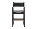 Carraway Black Leather Barstool Enver by Matho Sun, view 2
