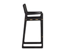 Carraway Black Leather Barstool Enver by Matho Sun, view 3