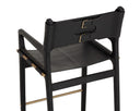 Carraway Black Leather Barstool Enver by Matho Sun, view 5