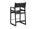 Carraway Black Leather Counter Stool Enver by Matho Sun, view 4