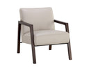 Linea Light Grey Leather Lounge Chair Neymar by Matho Sun, view 2