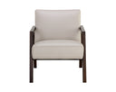 Linea Light Grey Leather Lounge Chair Neymar by Matho Sun, view 3