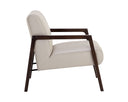 Linea Light Grey Leather Lounge Chair Neymar by Matho Sun, view 5