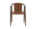 Hazelnut Leather Dining Armchair Aran by Matho Sun, view 2
