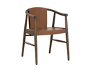 Hazelnut Leather Dining Armchair Aran by Matho Sun