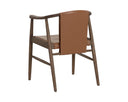 Hazelnut Leather Dining Armchair Aran by Matho Sun, view 4