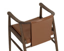 Hazelnut Leather Dining Armchair Aran by Matho Sun, view 5