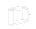 Marble Look Dark Emperador Console Table Cavette by Matho Sun, view 6
