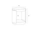 Marble Look Dark Emperador End Table Cavette by Matho Sun, view 7