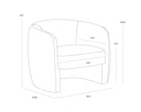 Opera Butterscotch Lounge Chair Mircea by Matho Sun, view 8