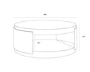 Marble Look Dark Emperador Coffee Table Cavette by Matho Sun, view 7
