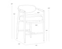 Louis Cream Counter Stool Marita by Matho Sun, view 6